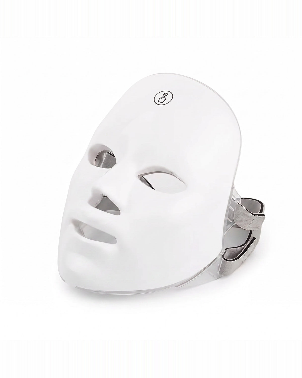 GAIA HALO LED facial light mask — front three-quarter view, white