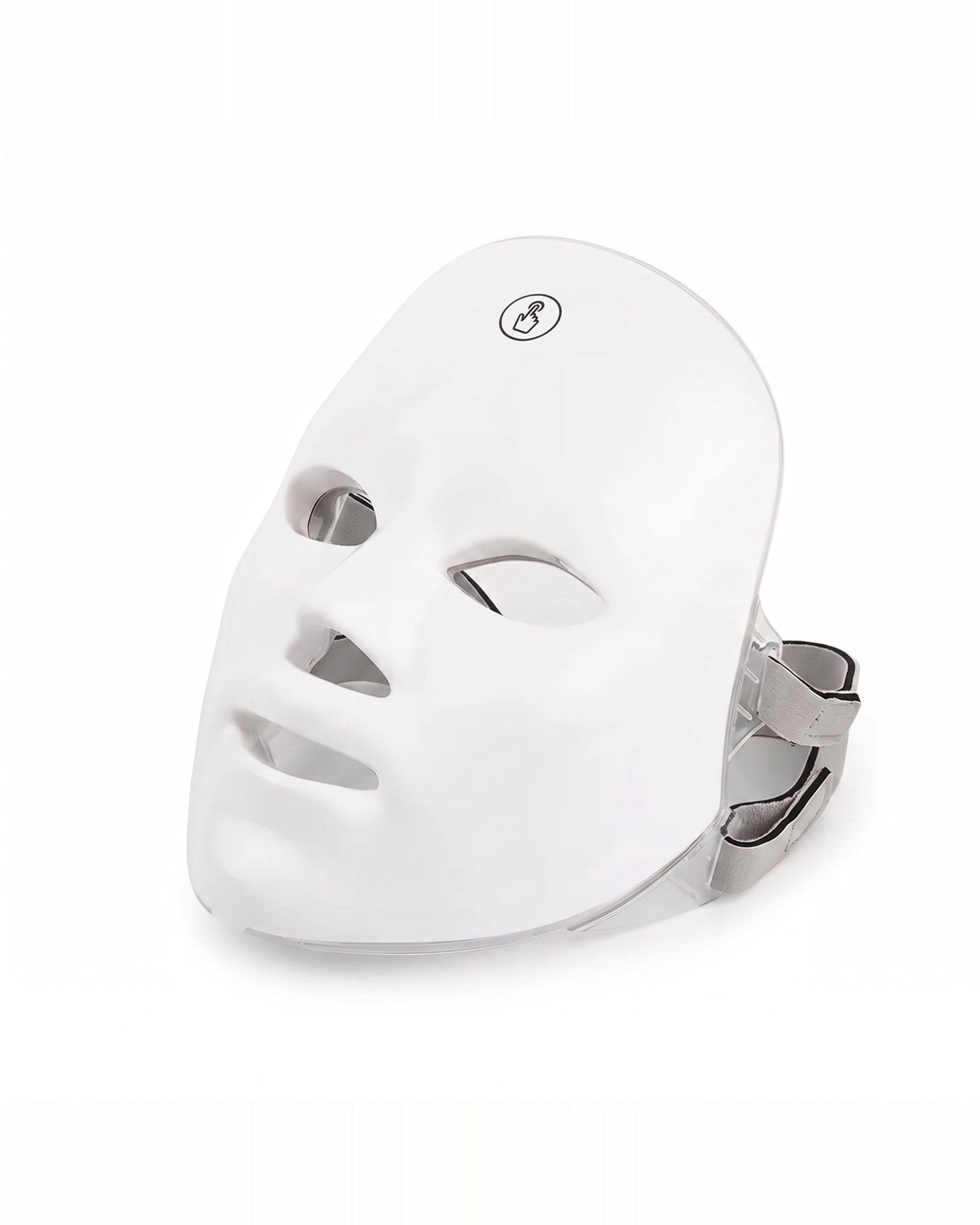 GAIA HALO LED facial light mask — front three-quarter view, white
