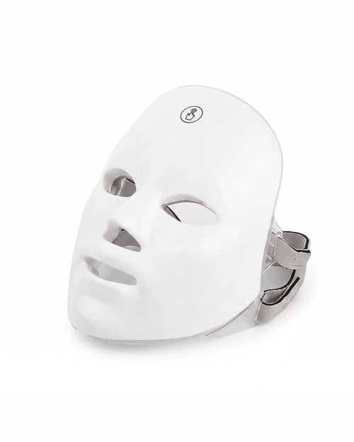 GAIA HALO LED facial light mask — front three-quarter view, white