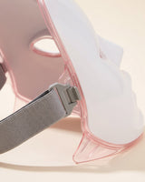 Close-up of the adjustable grey elastic strap and buckle on the GAIA HALO mask